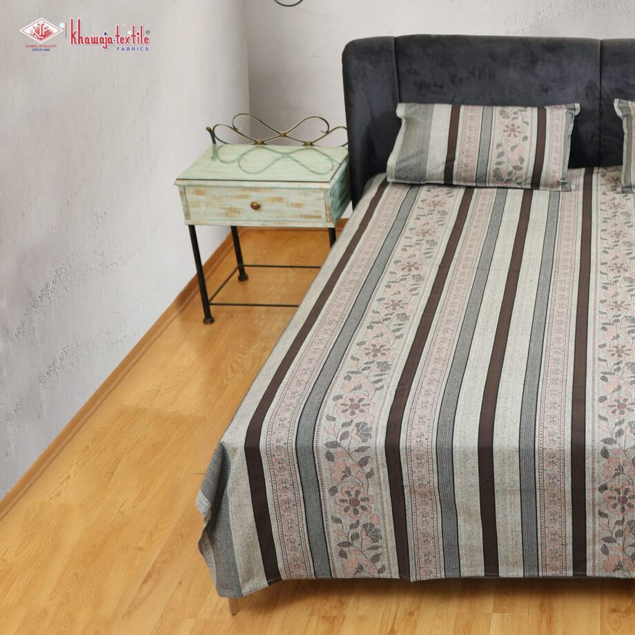 King Size Multani Bedsheet Khaddar Cotton Dark#3 - Image 2