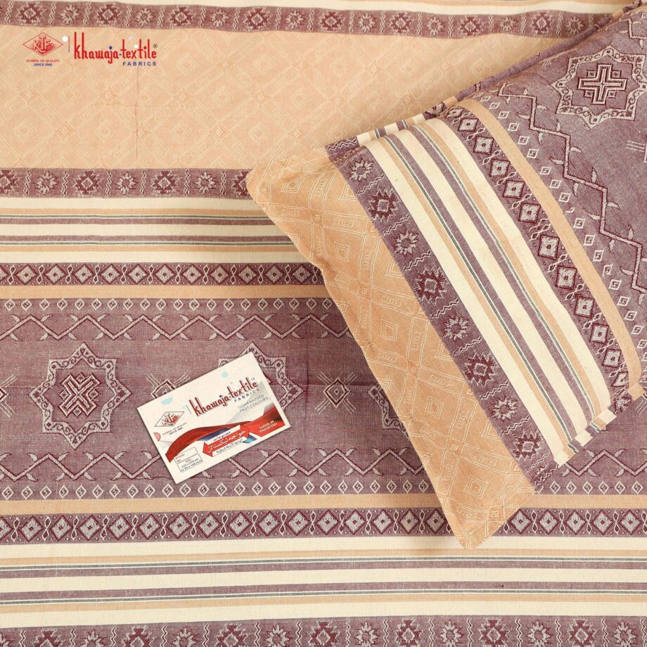 King Size Multani Bedsheet Khaddar Cotton #632 - Image 3