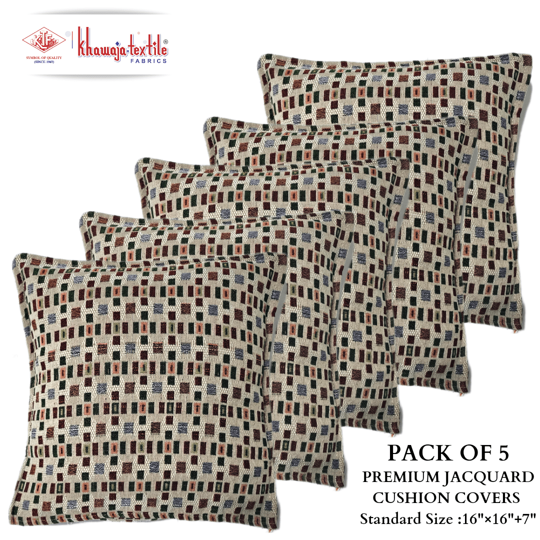 Pack of Five Check Cushion Covers