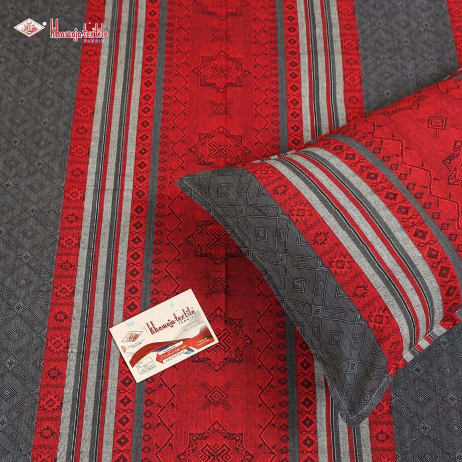 King Size Cotton Khaddar Bedsheet #631 - Image 3