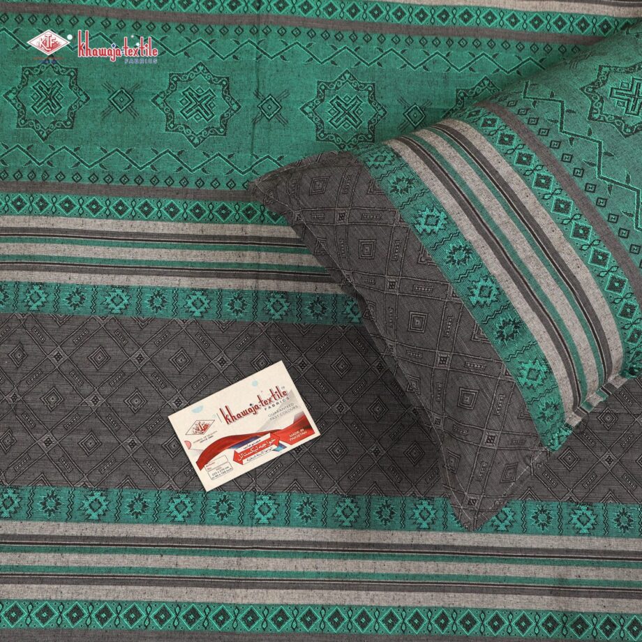 King Size Cotton Khaddar Bedsheet #631 - Image 2