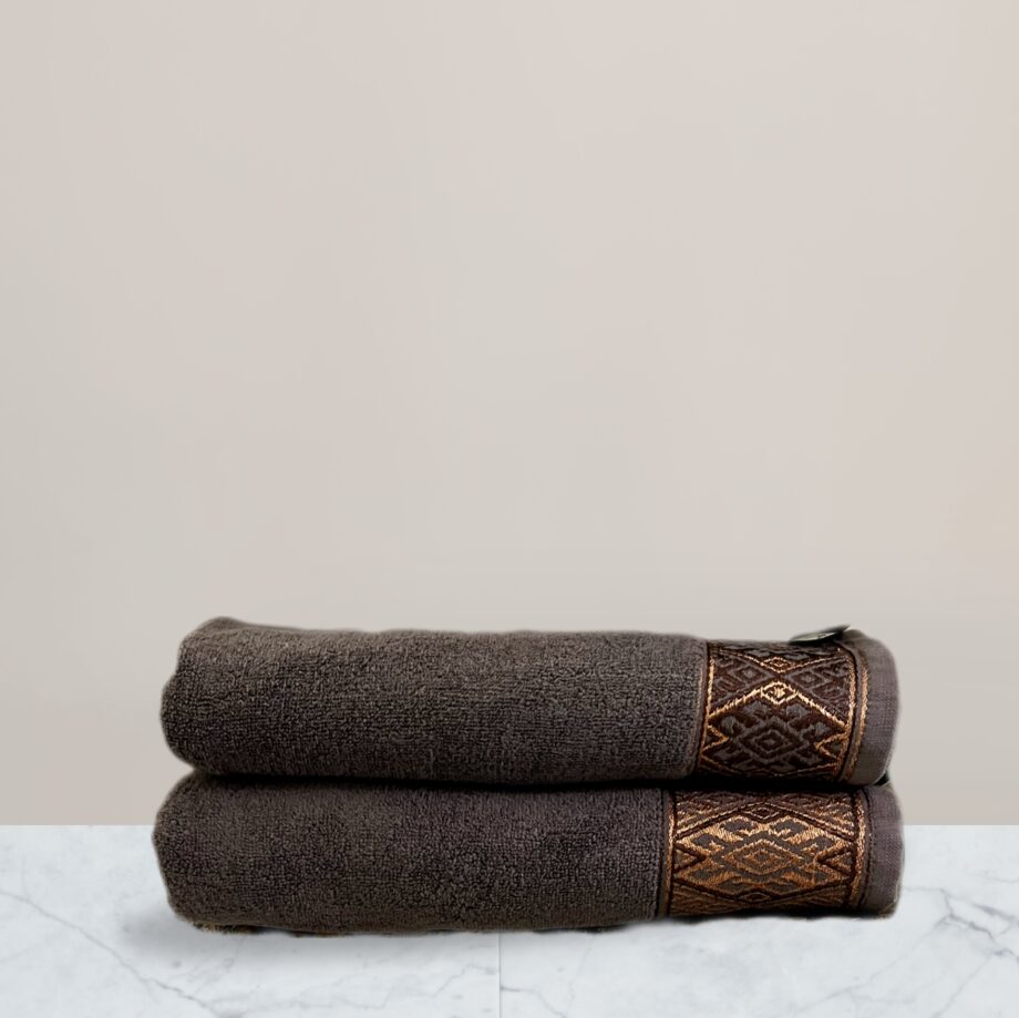 a stack of brown towels dark grey and brown towels bath towel 600 gsm towel