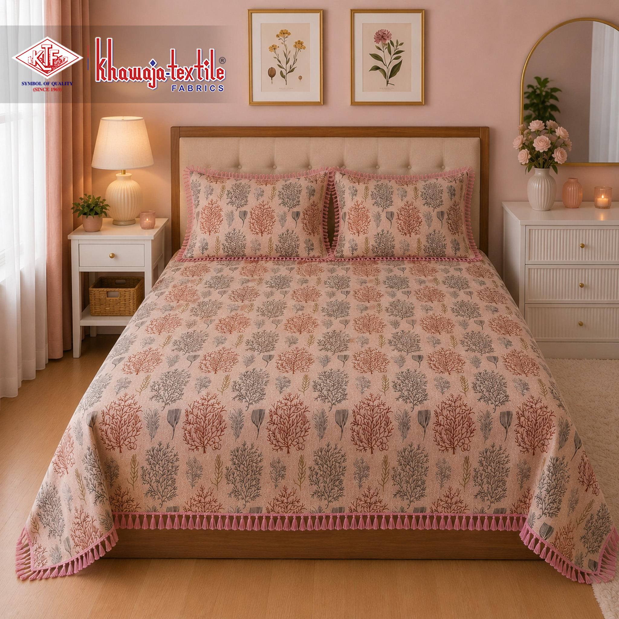 Multani Bedsheet Matching Set Khawaja Textile tree plain thumbnail