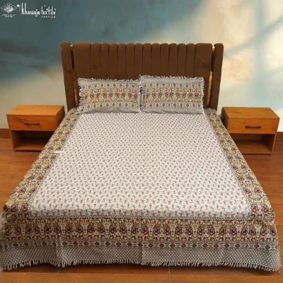 King Size Khawaja Bedsheet Multiborder thumbnail