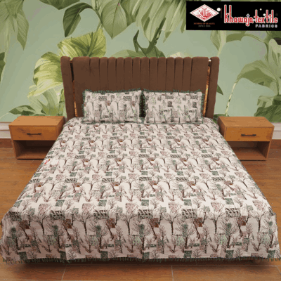 King Size Multani Bedsheet Khawaja New elegant – King, White thumbnail