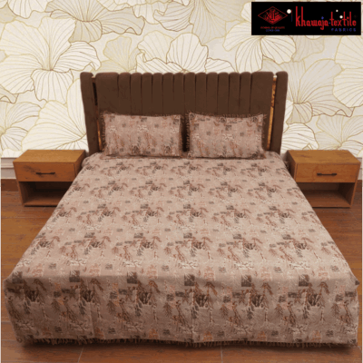 King Size Multani Bedsheet Khawaja New elegant – King, Light Brown thumbnail