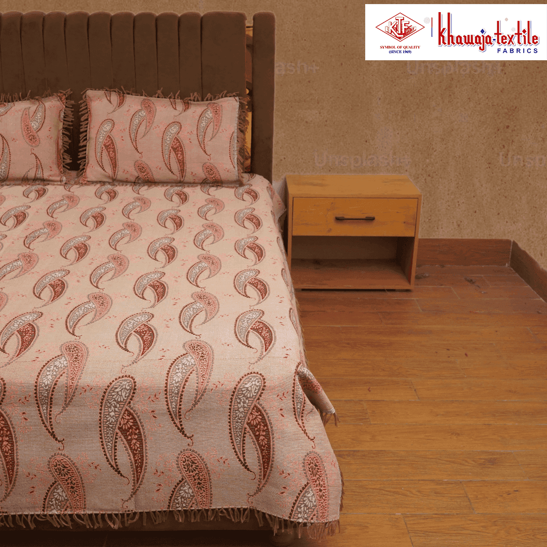 King Size Multani Bedsheet Khawaja Designers Plainn – King, Light Brown