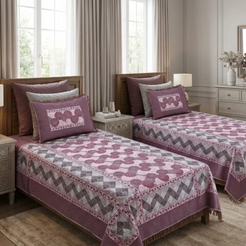 Single Multani bedsheet Designers silk 3