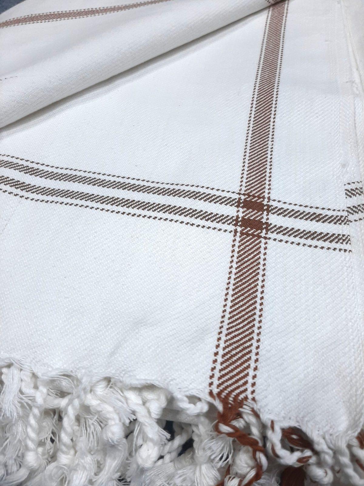 Pair of Pure Cotton White Khais #3 - Image 5