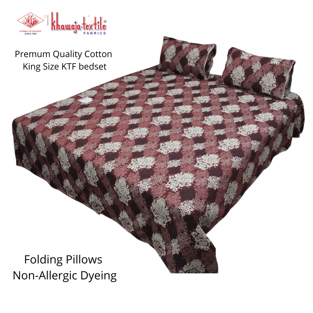 King Size Multani Bedsheet Designer's by KTF Plain